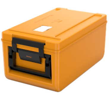 RIEBER - Boîte de transport alimentaire neutre de 26 litres corps et couvercle en polypropylène - THERMOPORT 100K ORANGE