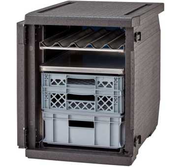 CAMBRO - Conteneur isotherme 155 litres 600x400mm avec glissières noir