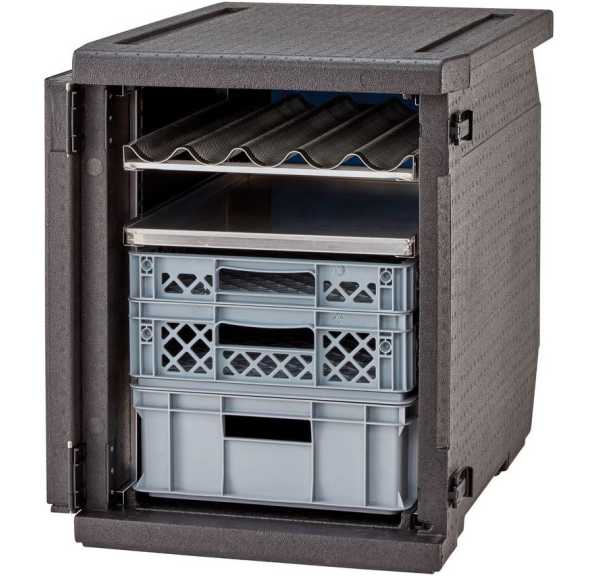 CAMBRO - Conteneur isotherme 155 litres 600x400mm avec glissières noir