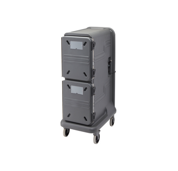 CAMBRO - Conteneur isotherme 8 x GN1/1 1 compartiment chauds (en haut) et 1 froid (en bas) gris anthracite