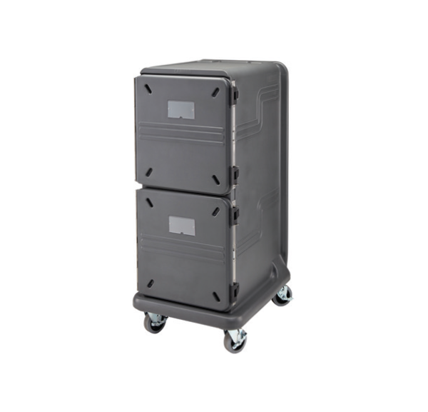 CAMBRO - Conteneur isotherme 20 x GN1/1 1 compartiment chaud (en haut) et 1 froid (en bas) gris anthracite