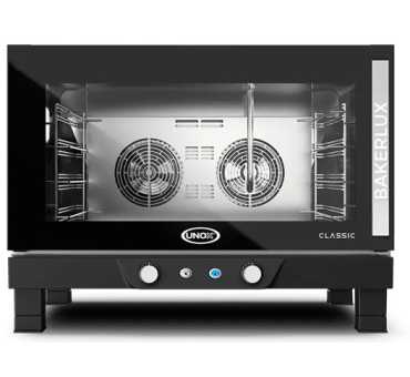 UNOX - Four à convection 4 niveaux 600x400 mm avec humidificateur électrovanne ouverture droite gauche - BAKERLUX CLASSIC MANUAL