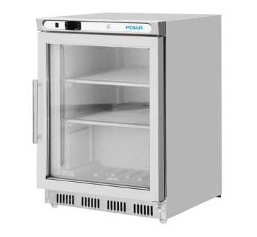 Vitrine réfrigérée négative de comptoir Polar Série C inox 129L