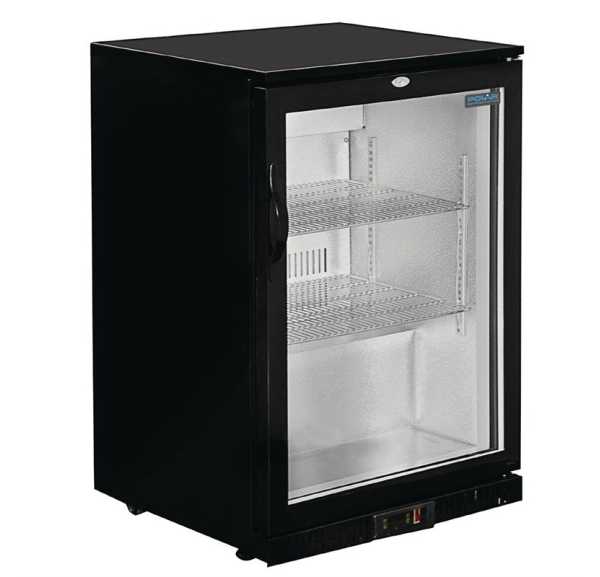 Arrière-bar une porte pivotante Polar Série G noir 138L