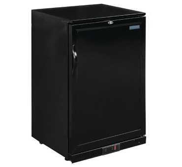 Arrière-bar une porte pleine noir Polar Série G 900mm 138L