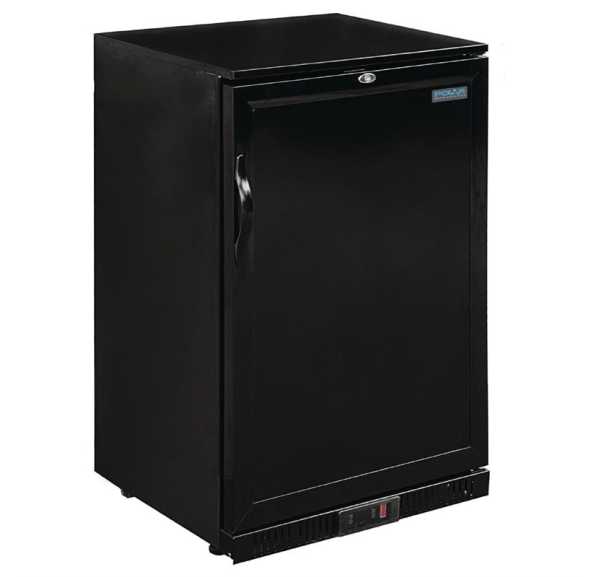 Arrière-bar une porte pleine noir Polar Série G 900mm 138L