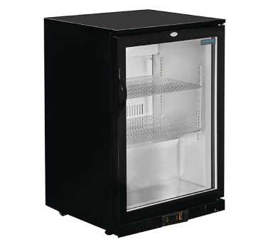 Arrière-bar une porte pivotante Polar Série G noir 128L