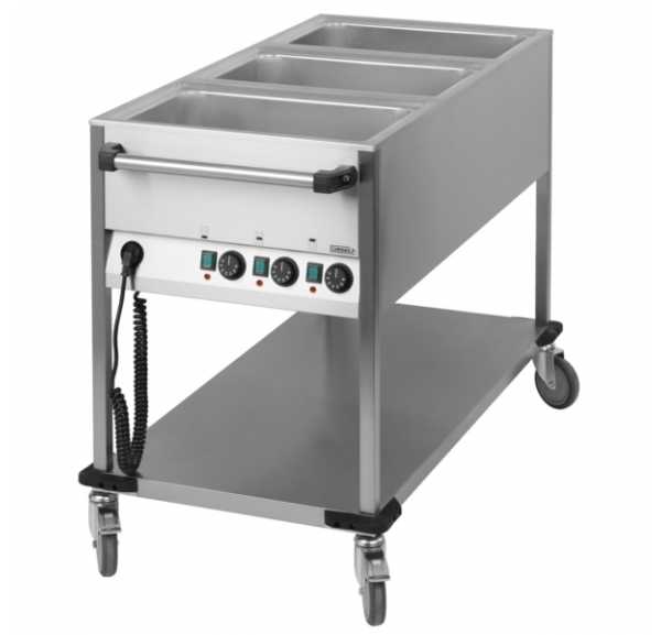 CASSELIN - Chariot bain-marie électrique 3 cuve Gn 1/1 - CCBM3V CASSELIN - Chariot bain-marie électrique 3 cuve Gn 1/1 - CCBM3V