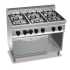 BERTO'S - Fourneau 6 feux vifs sur four électrique G7F6PW+FE - MACROS 700