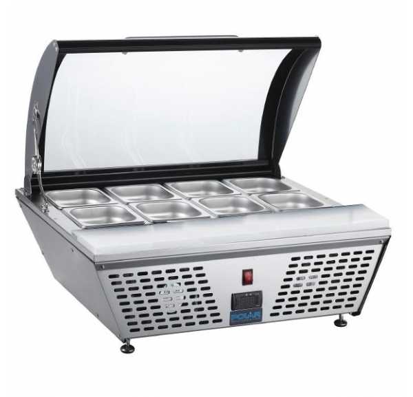 POLAR - Vitrine à ingrédients avec plancha de découpe GN 1/3 et 1/6 - GL178