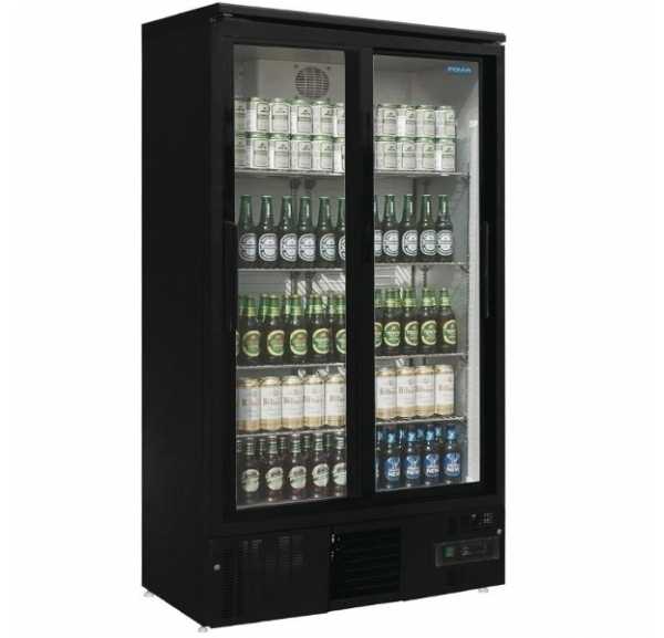 POLAR - Arrière bar vertical double porte battante ou coulissante 490L - GJ448 / GJ449