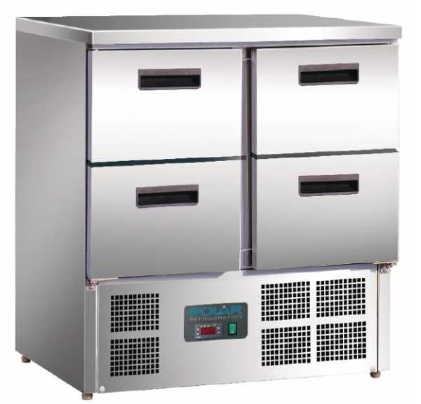 POLAR - Table réfrigérée positive 4 tiroirs / Prof. 700 - U638