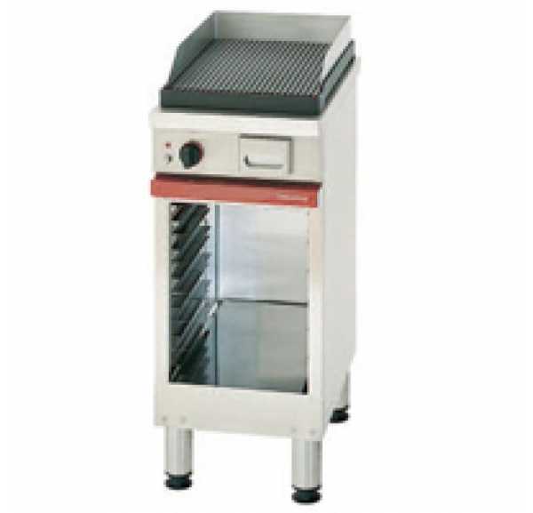 AMBASSADE - Plancha gaz fonte nervuré sur coffre 400 mm - CMG410GR