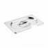 HENDI - Couvercle Inox pour Bac GN 1/1 avec encoche pour ustensiles - CB170