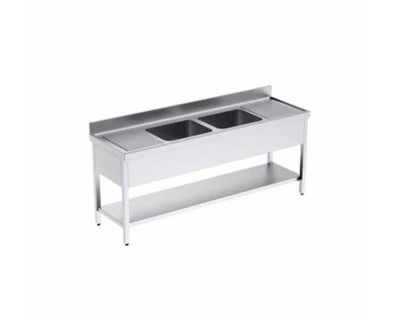 Plonge Inox 1 ou 2 Bacs Pour Cuisine Professionnelle De Restaurant