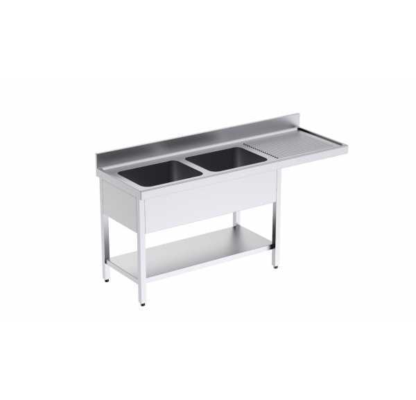 Col de cygne adaptable à tuyau pour robinet douchette  Table inox, lave  mains inox, étagère inox, billot de boucher, plonge inox professionnelle,  bac gastro inox, lavabo inox, vasque inox, gant inox