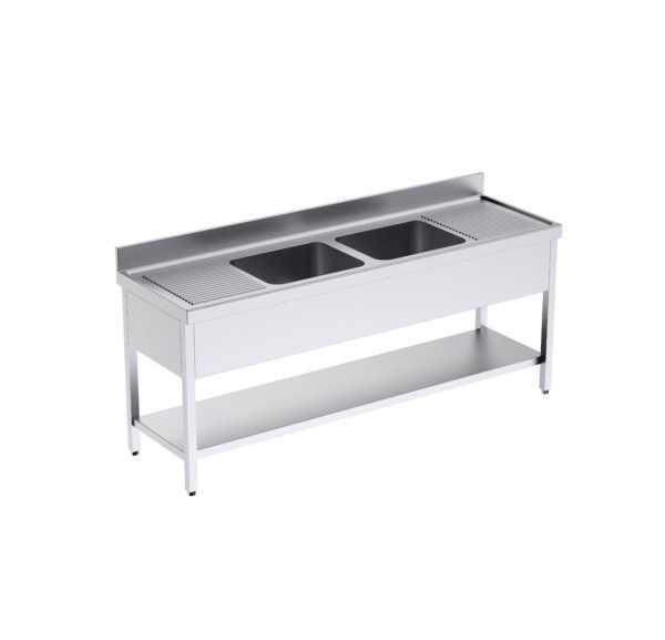 Plonge Inox Deux Egouttoirs