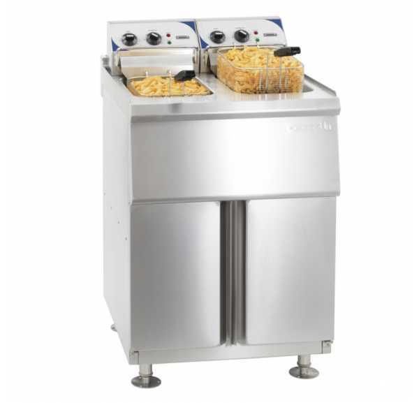 Friteuse électrique professionnelle, 2 cuves 12+12 L